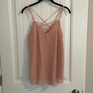 Dark blush tank blouse
